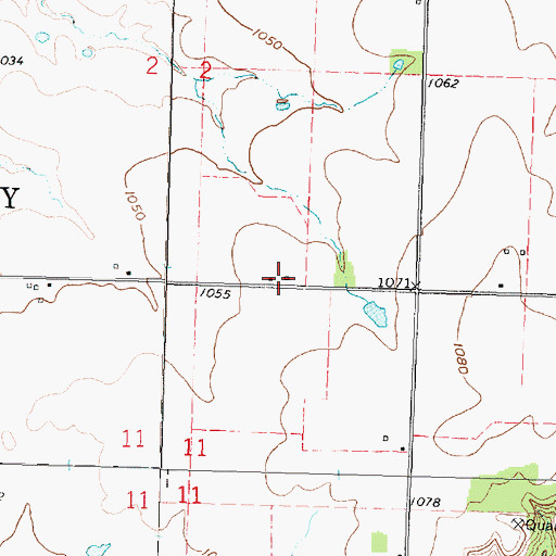 Topographic Map of Mound Springs School (historical), KS