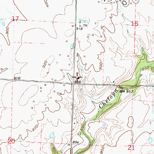 Topographic Map of Newland School (historical), KS