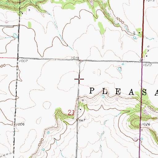 Topographic Map of Omega School (historical), KS
