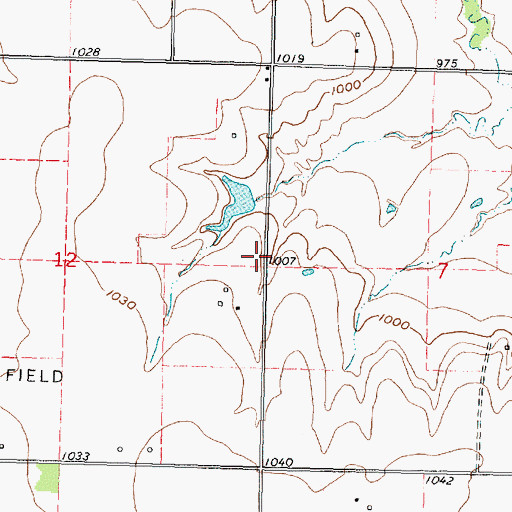 Topographic Map of Shirley School (historical), KS