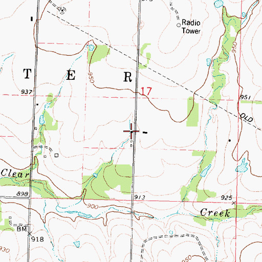Topographic Map of Wilson County Farm (historical), KS