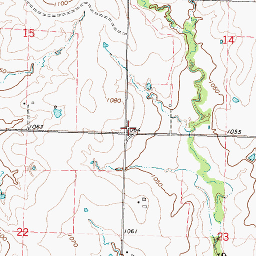 Topographic Map of Bayless School (historical), KS