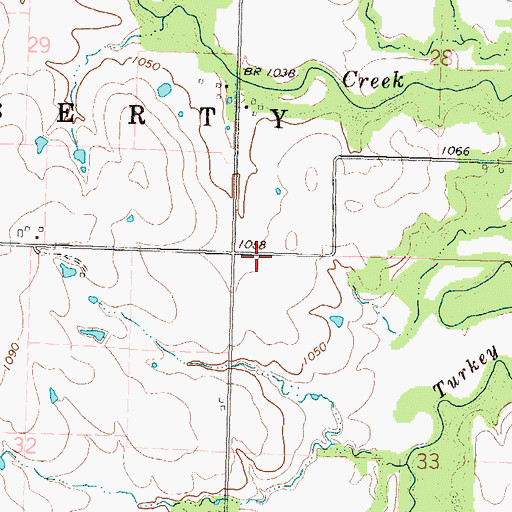 Topographic Map of Byron School (historical), KS