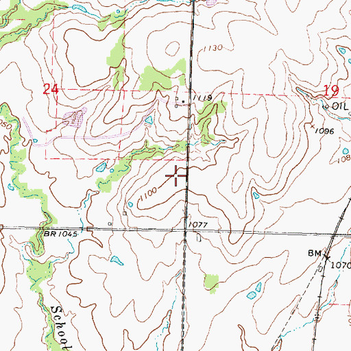 Topographic Map of Clear Springs School (historical), KS