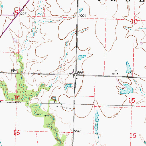 Topographic Map of Defiance School (historical), KS