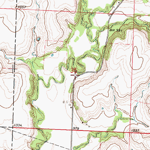 Topographic Map of Dry Creek School (historical), KS