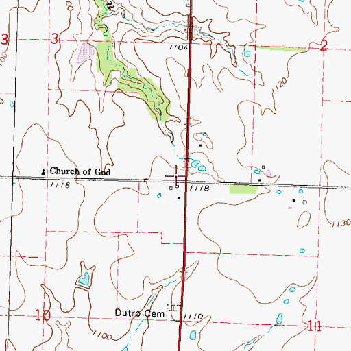 Topographic Map of Dutro School (historical), KS