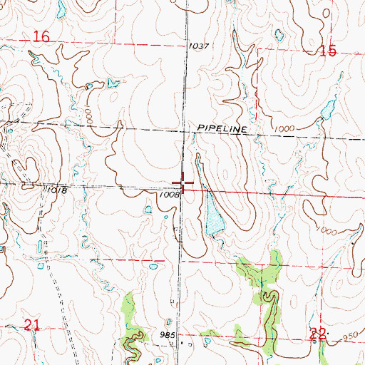 Topographic Map of Harmony School (historical), KS