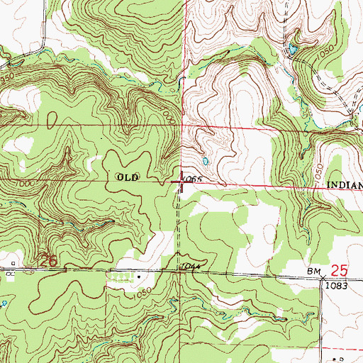 Topographic Map of Liberal Hill School (historical), KS