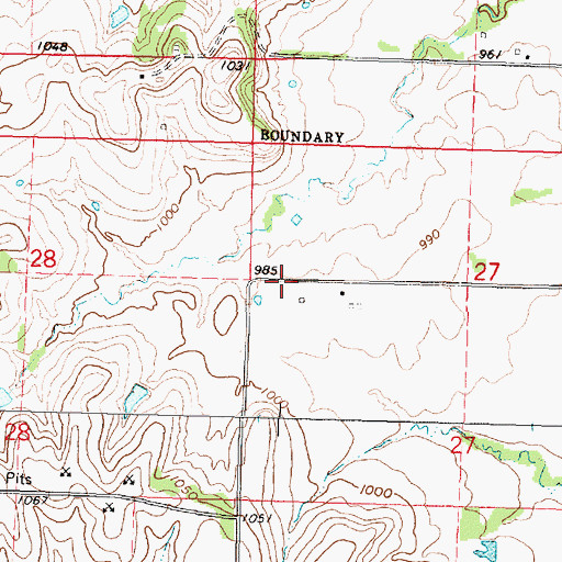 Topographic Map of Mound Valley School (historical), KS