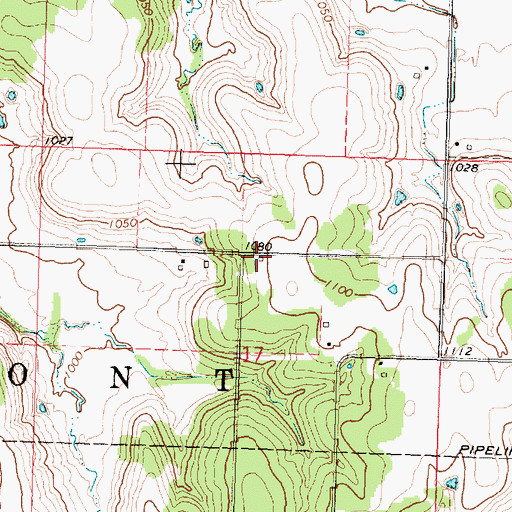 Topographic Map of Mount Pleasant School (historical), KS