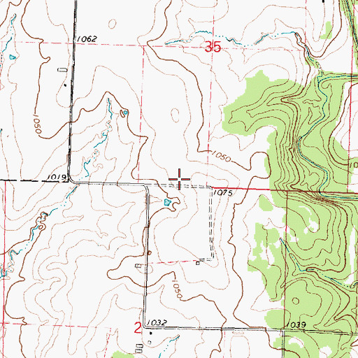 Topographic Map of Oak Grove School (historical), KS