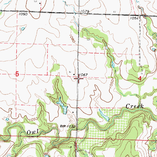 Topographic Map of Oakland School (historical), KS