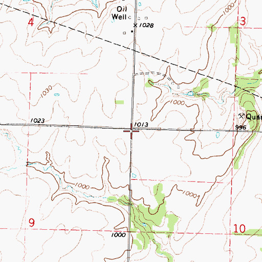 Topographic Map of Otter Springs School (historical), KS