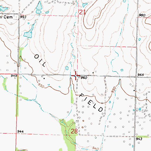 Topographic Map of Owl Creek School (historical), KS