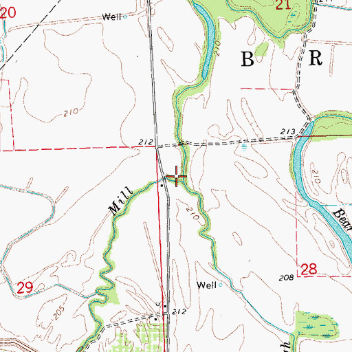 Topographic Map of Deadman Slough, AR