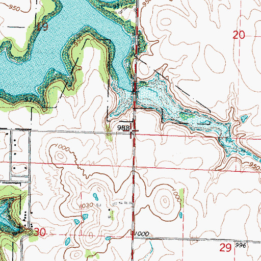 Topographic Map of Peck School (historical), KS