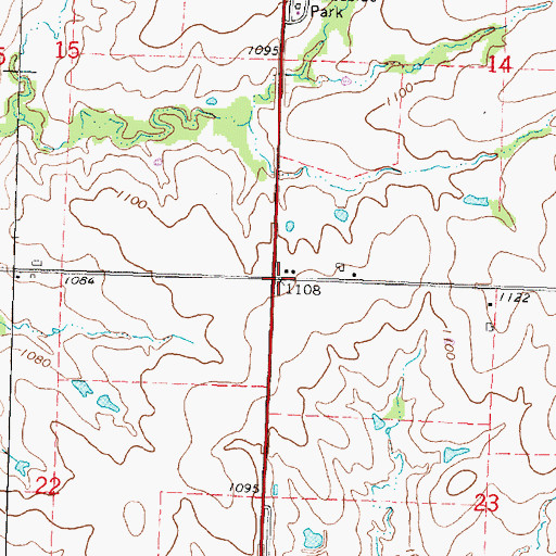 Topographic Map of Pleasant View School (historical), KS