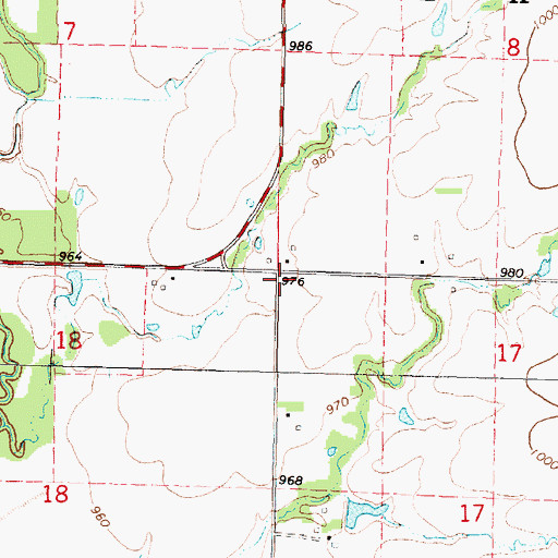 Topographic Map of Plum Creek School (historical), KS