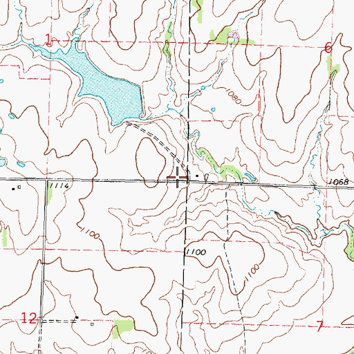 Topographic Map of Possum Trot School (historical), KS