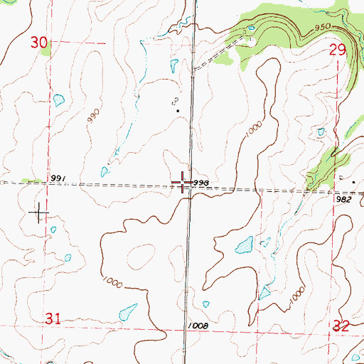 Topographic Map of Prairie Flower School (historical), KS