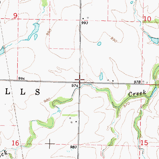 Topographic Map of Spawr School (historical), KS