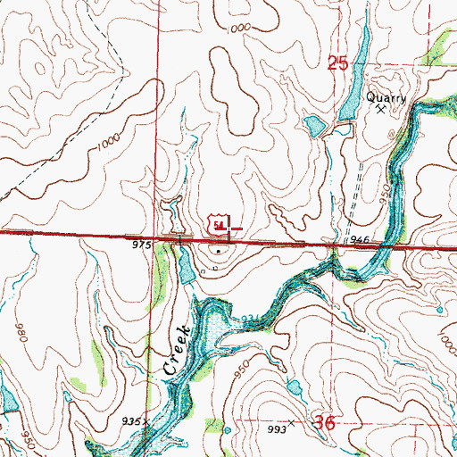 Topographic Map of Stone School (historical), KS
