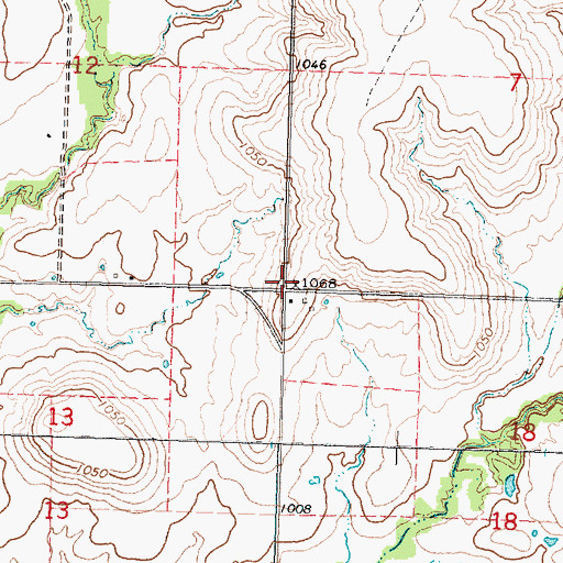 Topographic Map of Stony Point School (historical), KS