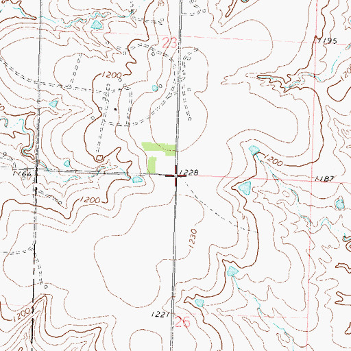 Topographic Map of Windy Point School (historical), KS