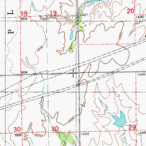 Topographic Map of Kelly School (historical), KS