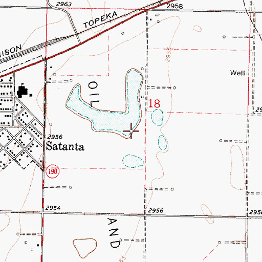 Topographic Map of Satanta, KS