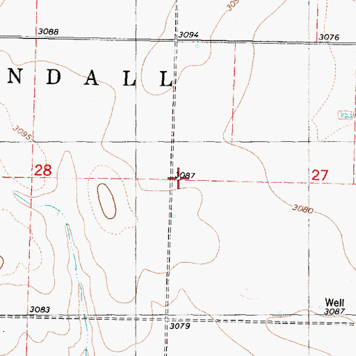 Topographic Map of Township of North Randall, KS