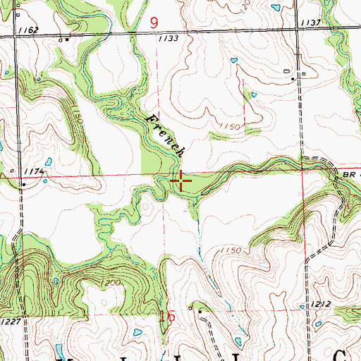 Topographic Map of Dutch Creek, KS