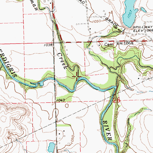 Topographic Map of Halderman Creek, KS