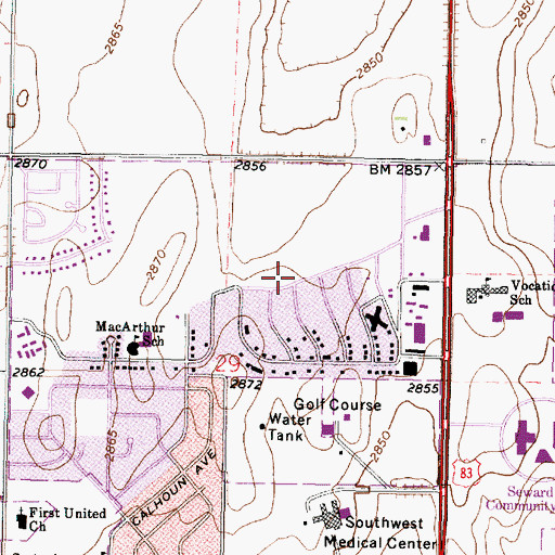 Topographic Map of Country Club Acres Park, KS