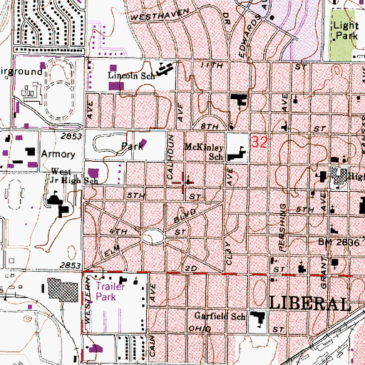 Topographic Map of Apostolic Life Tabernacle, KS