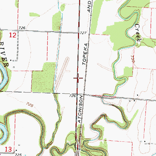 Topographic Map of Avian, KS
