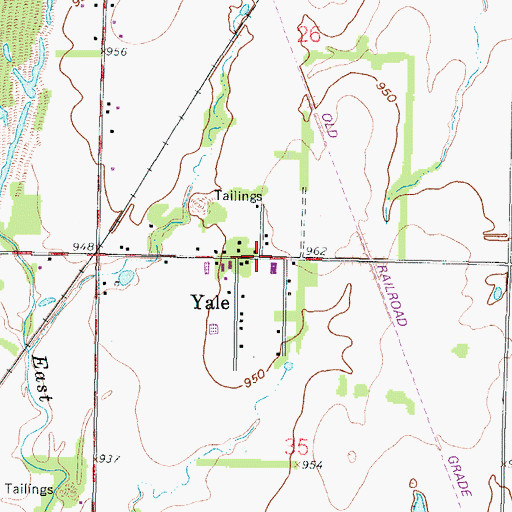 Topographic Map of Yale, KS