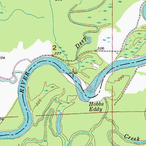 Topographic Map of Deep Slough, AR