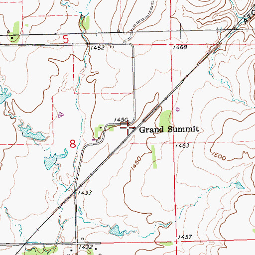 Topographic Map of Grand Summit, KS