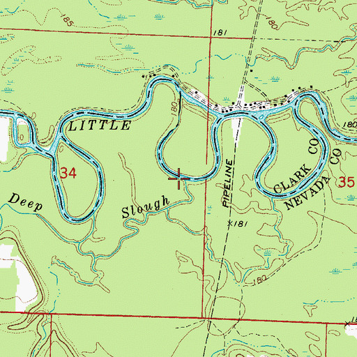 Topographic Map of Deep Slough, AR