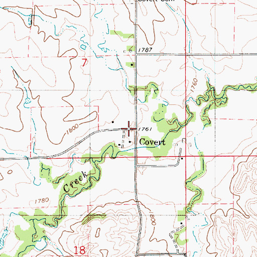 Topographic Map of Covert, KS