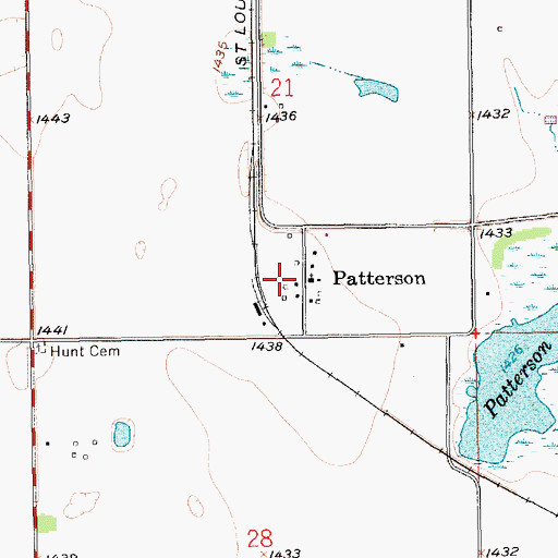 Topographic Map of Patterson, KS