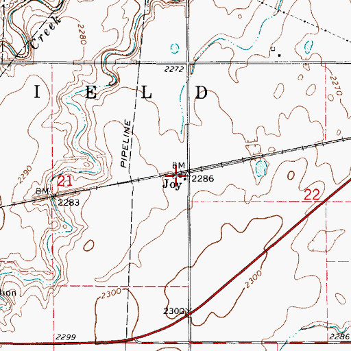 Topographic Map of Joy, KS