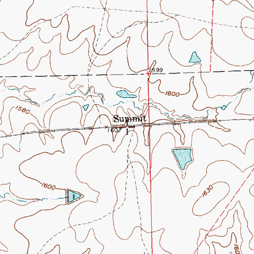 Topographic Map of Summit, KS