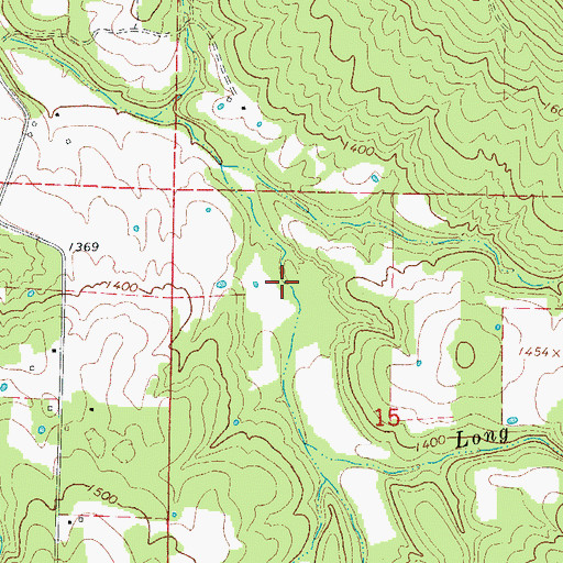 Topographic Map of Denton Cove, AR