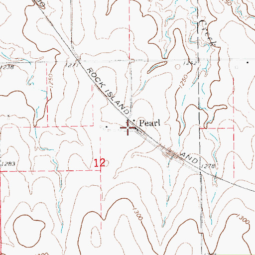 Topographic Map of Pearl, KS