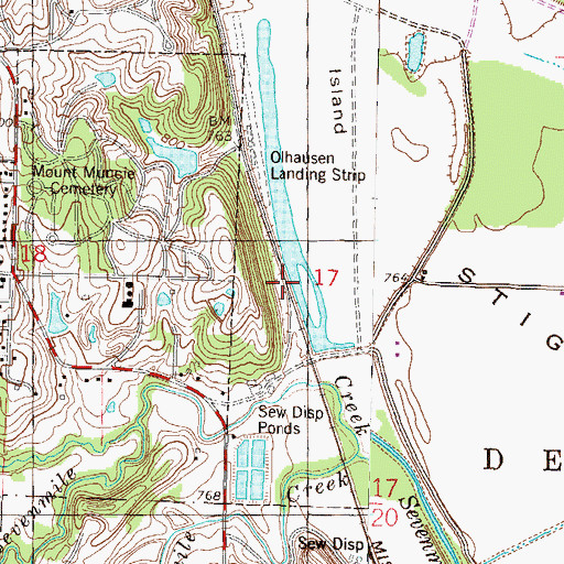 Topographic Map of Cochrane, KS