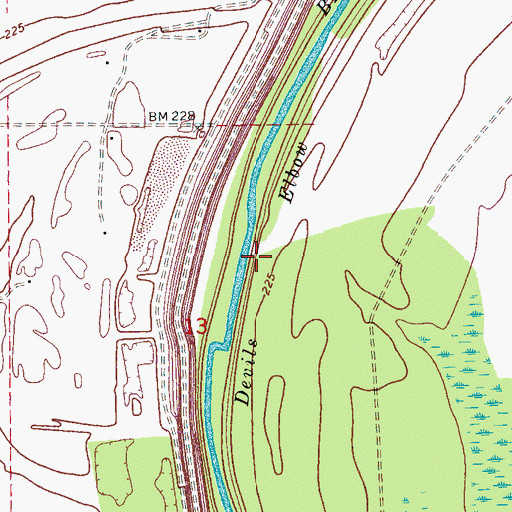 Topographic Map of Devils Elbow, AR