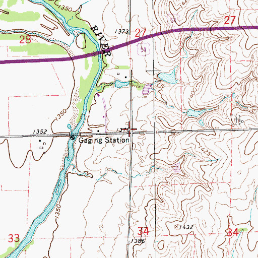 Topographic Map of Saint Paul, KS